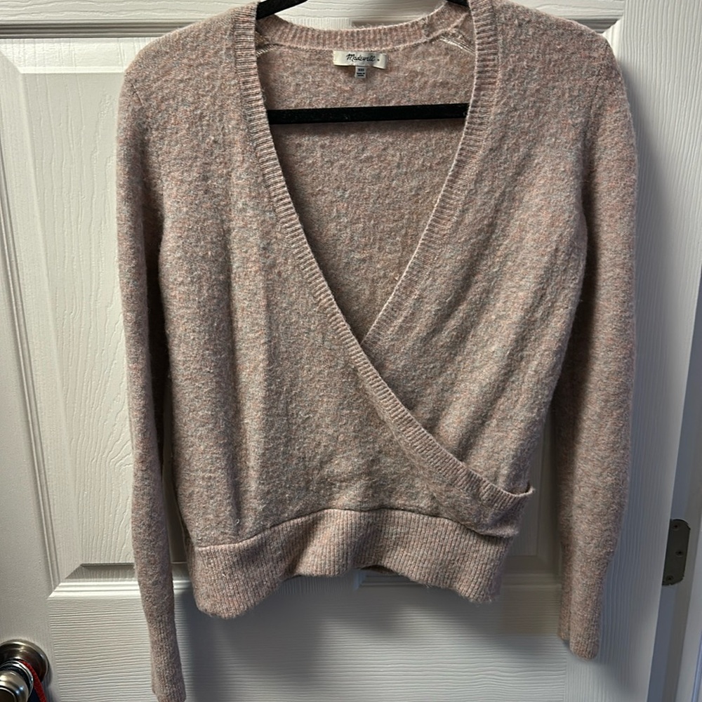 Madewell wool/alpaca blend crossover sweater